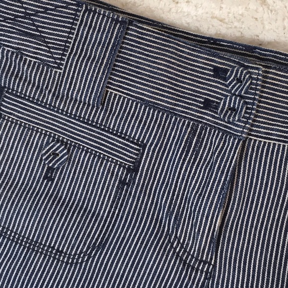 Ann Taylor Loft blue& white striped shorts - Picture 3 of 5